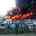  Se incendian más de 100 vehículos en mesón federal de Altamira