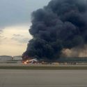  Suman 41 muertos por incendio de avión ruso