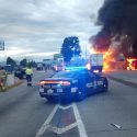  Se incendian vehículos en caseta de la México-Puebla