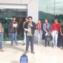  Protestan estudiantes de nivel medio su contra de irregularidades en el transporte público 