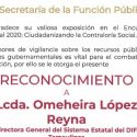  Recibe DIF Tamaulipas reconocimiento de la Secretaría de la Función Pública Federal por su labor en contra de la corrupción y mal manejo de recurso público