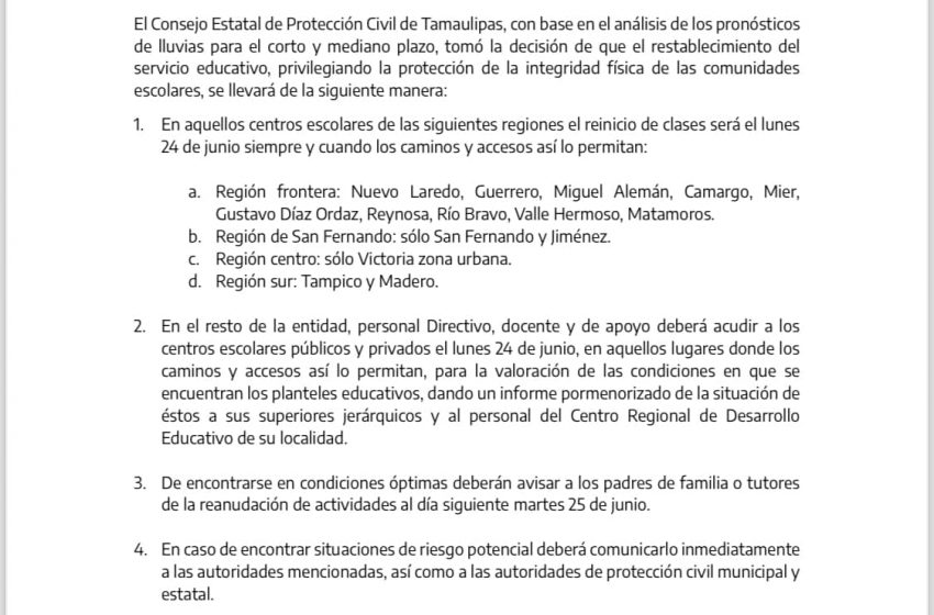  Secretaría de Educación de Tamaulipas informa