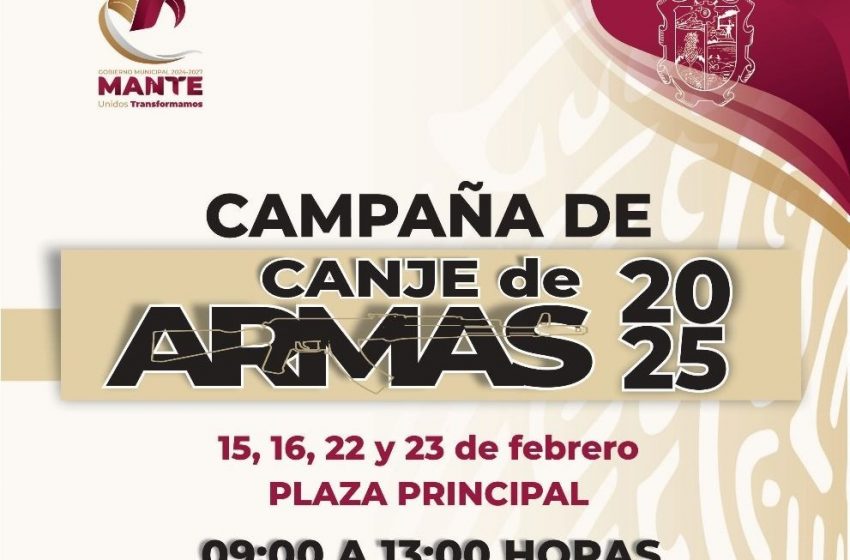  Realizará SEDENA campaña de canje de armas