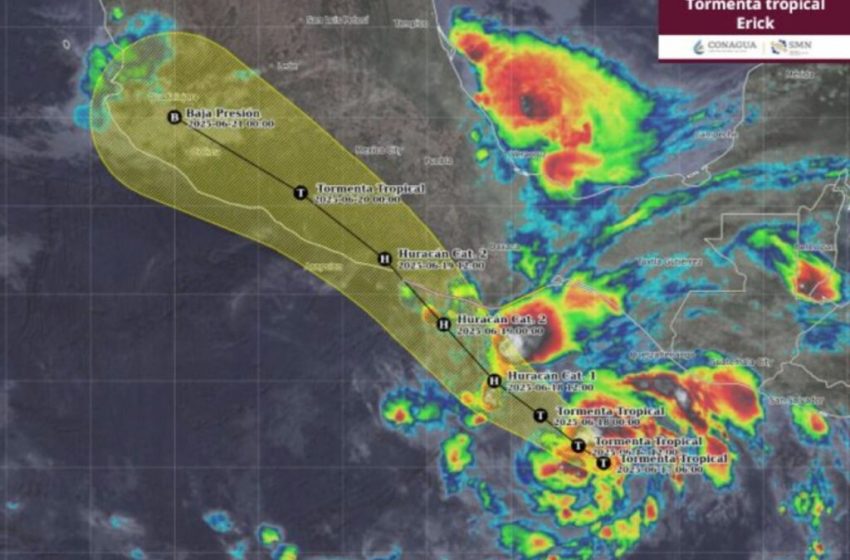 Gobierno alerta por evolución de “Erick” a huracán de categoría 2