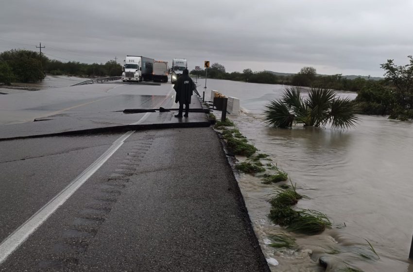  Intensas lluvias en Tamaulipas provocan cierres y daños en carreteras; autoridades activan protocolos de seguridad