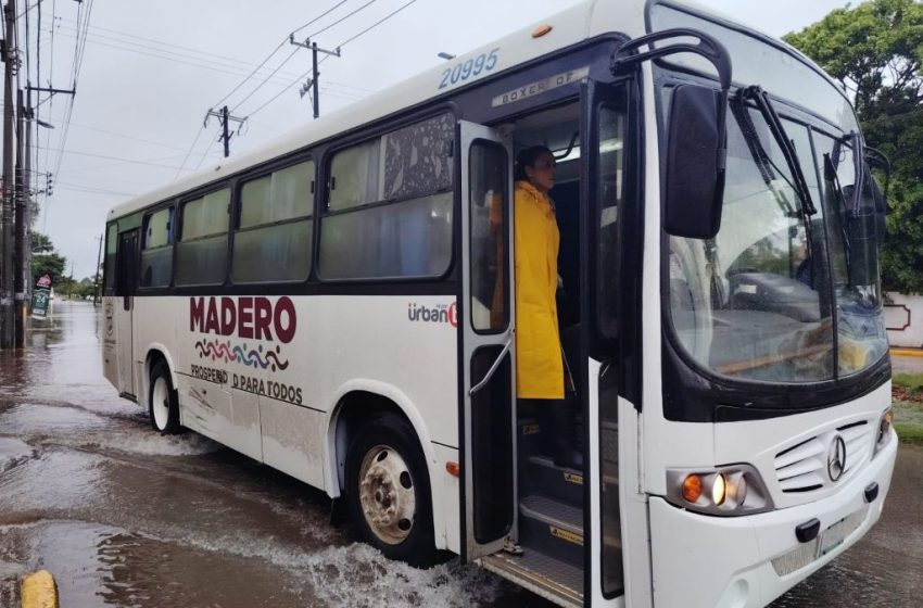  Gobierno de Ciudad Madero brinda transporte gratuito por lluvias en apoyo a la ciudadanía