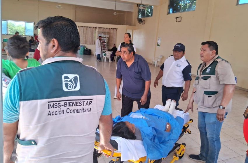 Apoyan Brigadas de Salud y Acción Comunitaria IMSS Tamaulipas a damnificados del Higo Veracruz