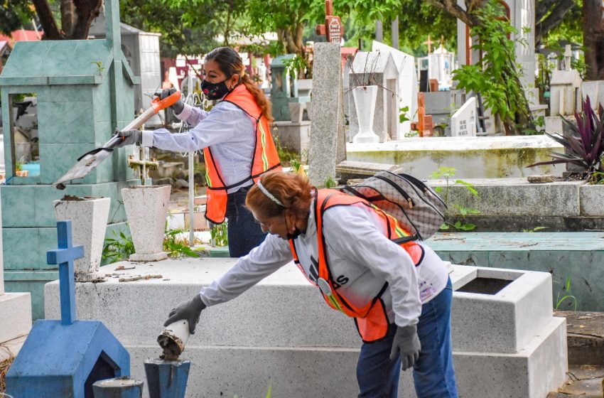 Mientras Gattás pelea con regidores, abandona limpieza de panteones.