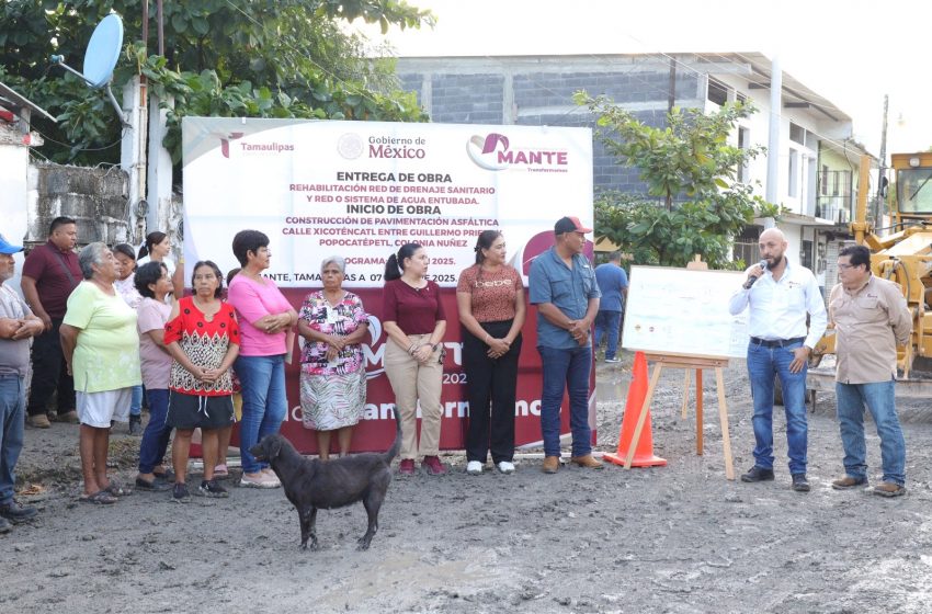 Pone en marcha alcaldesa Patty Chio, pavimentación asfáltica en la colonia Fomento Nacional.