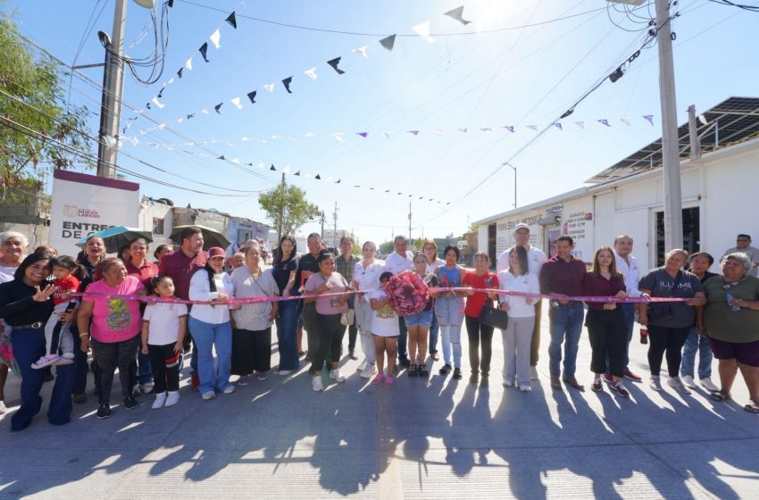  ALCALDESA CARMEN LILIA CANTUROSAS TRANSFORMA COLONIA LOS OLIVOS CON MÁS DE 14 MILLONES DE PESOS EN OBRAS DE REPAVIMENTACIÓN