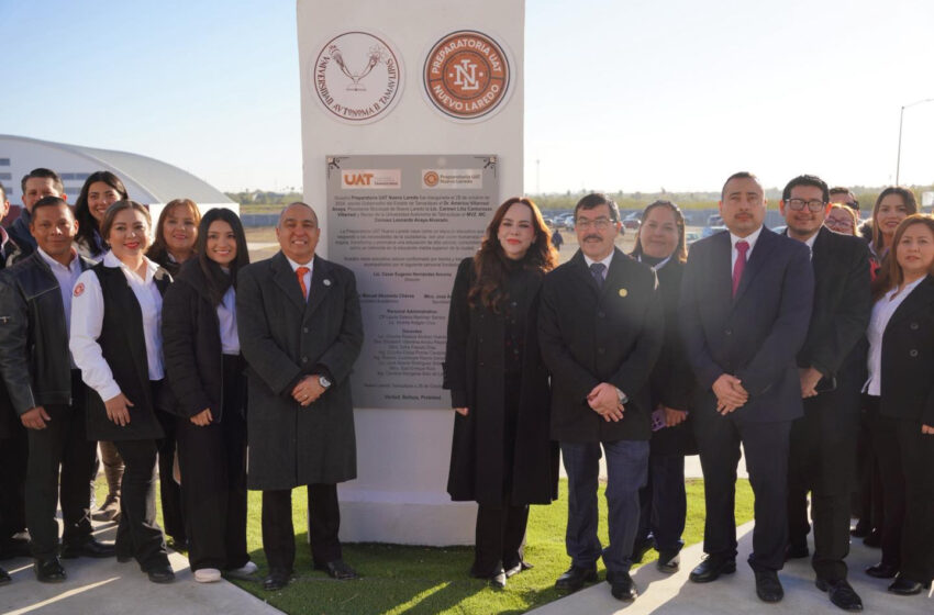  INAUGURA ALCALDESA CARMEN LILIA CANTUROSAS Y RECTOR DE LA UAT OBRAS DE INFRAESTRUCTURA EDUCATIVA EN LA PREPA UAT