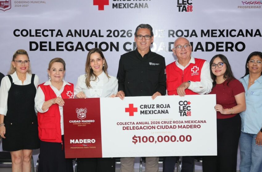  Erasmo y Dunia se suman con donativo a labor humanista de Cruz Roja