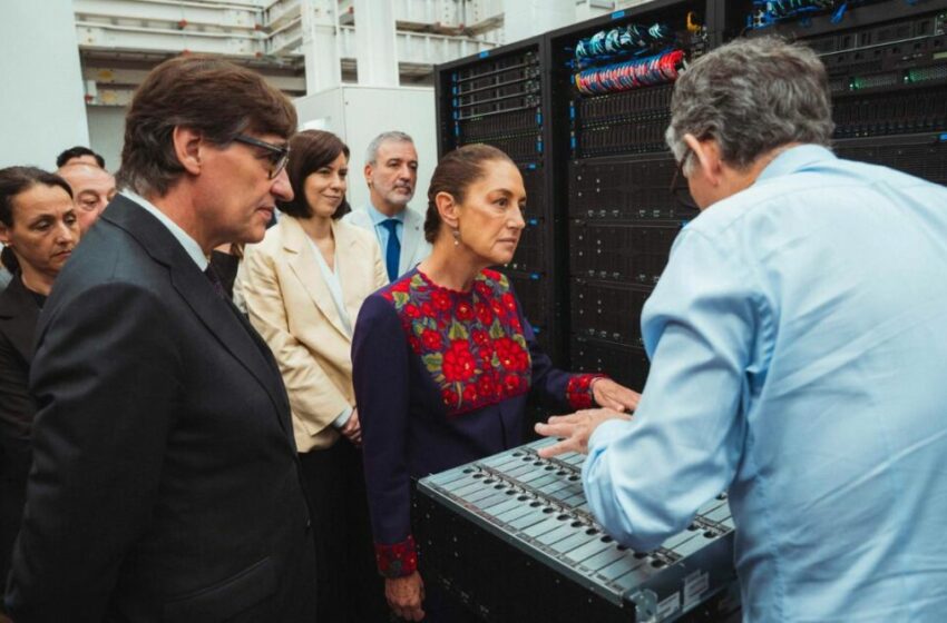  Sheinbaum conoce una de las súpercomputadoras más potentes de Europa